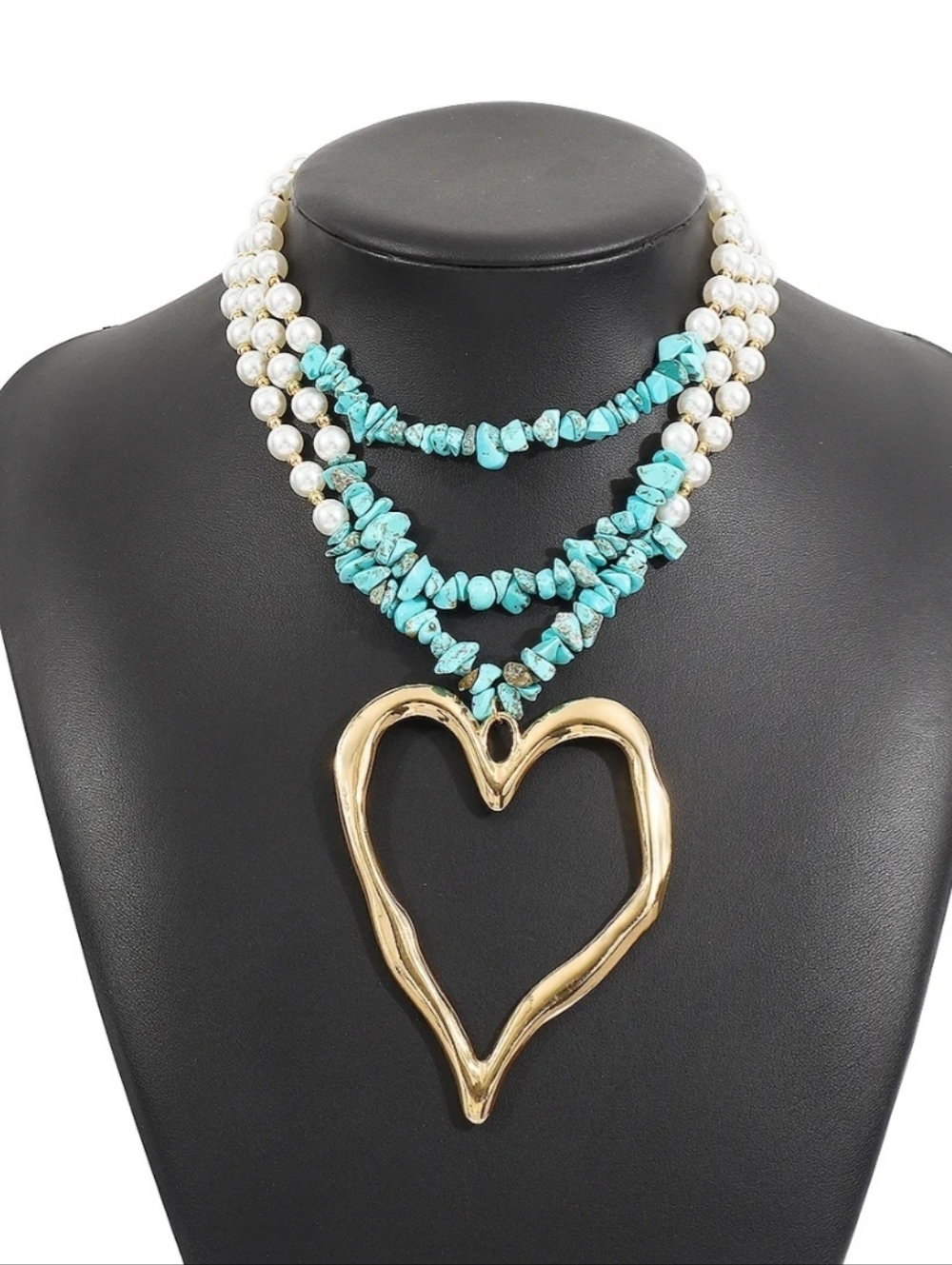 Heart Pendant Necklace with Your Choice Gold or Silver Heart Blue, Red, Or Other - Picture 13 of 17
